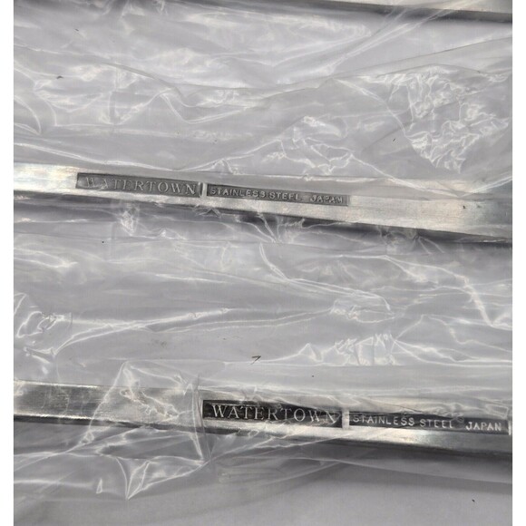 Watertown Stainless Steel Japan Complete Serving Flatware Set of 7 VTG MCM - Picture 4 of 11